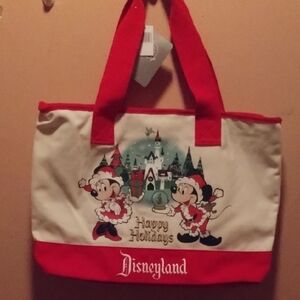 Disney Red and Cream Holiday Tote
